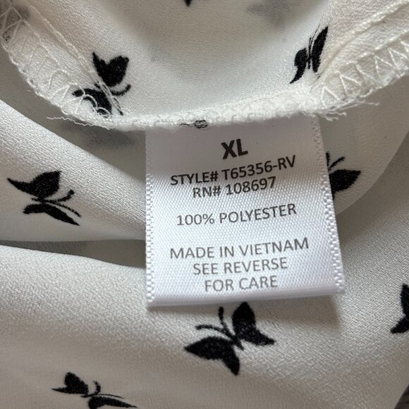 Daisy May Womens Top Size XL Butterfly Fairy Flutter Ruffle Boho Coquette 18755 - Picture 5 of 7